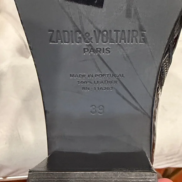 Zadig & Voltaire Black Patent Leather Ankle Boots - Picture 7 of 8